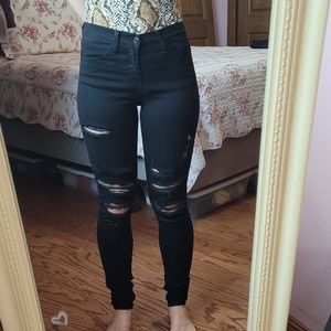 Flying monkey mid rise black jeans